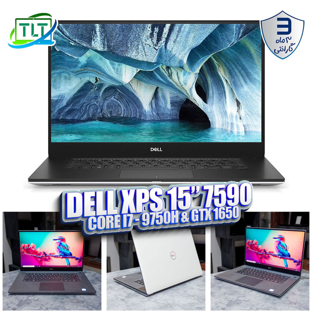 لپ تاپ لمسی Dell XPS 7590 / Core i7 9750H / 16DDR4 / 512SSD / GTX 1650 / 15.6inch 4k Touch / Stock